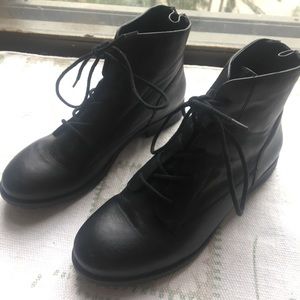 Style & Co. black lace up ankle booties, size 8